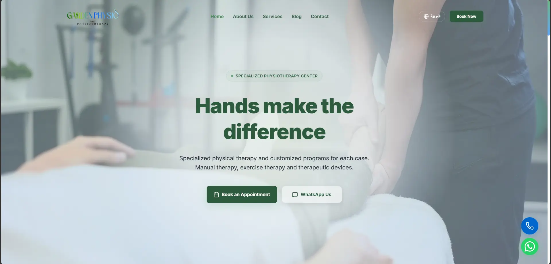 Garden Physio Clinic Multilingual Web Platform project preview